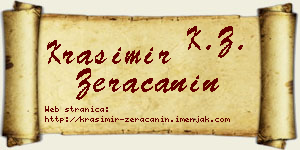 Krasimir Žeračanin vizit kartica